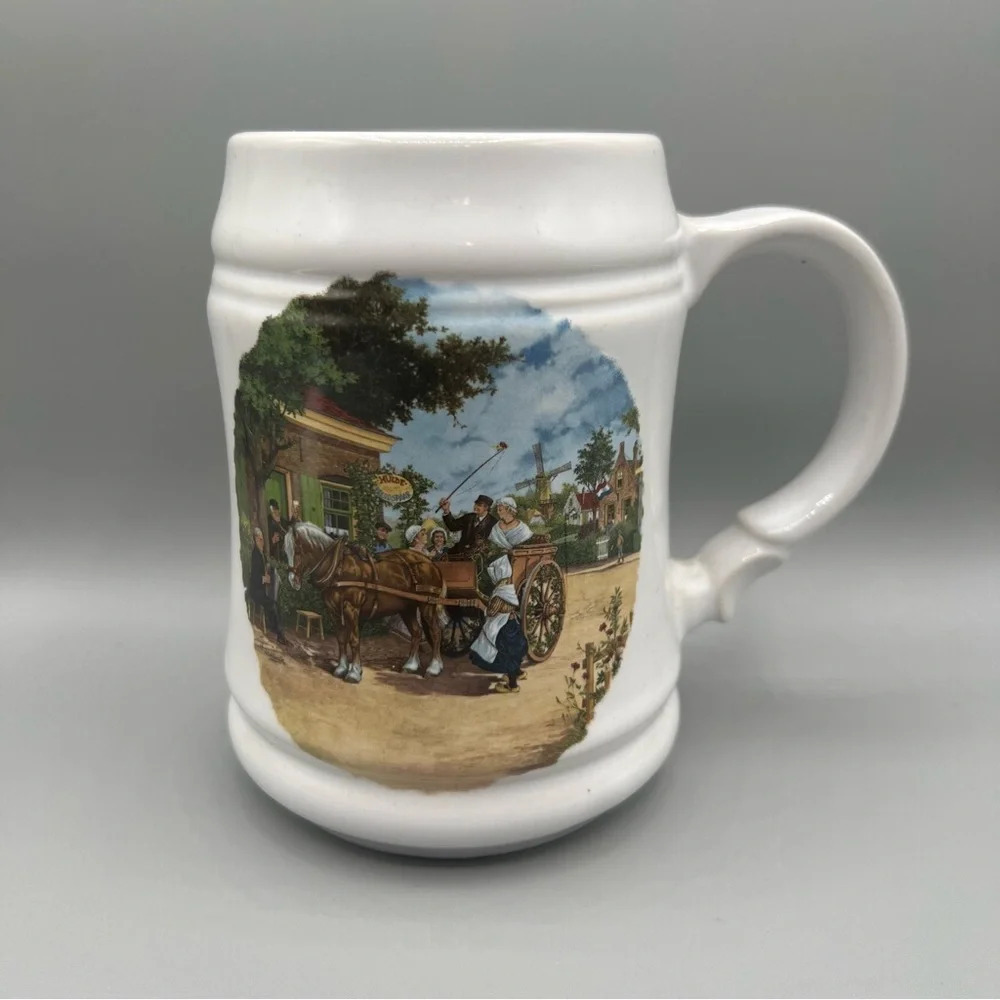 Vintage 1984 Ter Steege Holland Royal Schwabap Horse Chariot Beer Stein